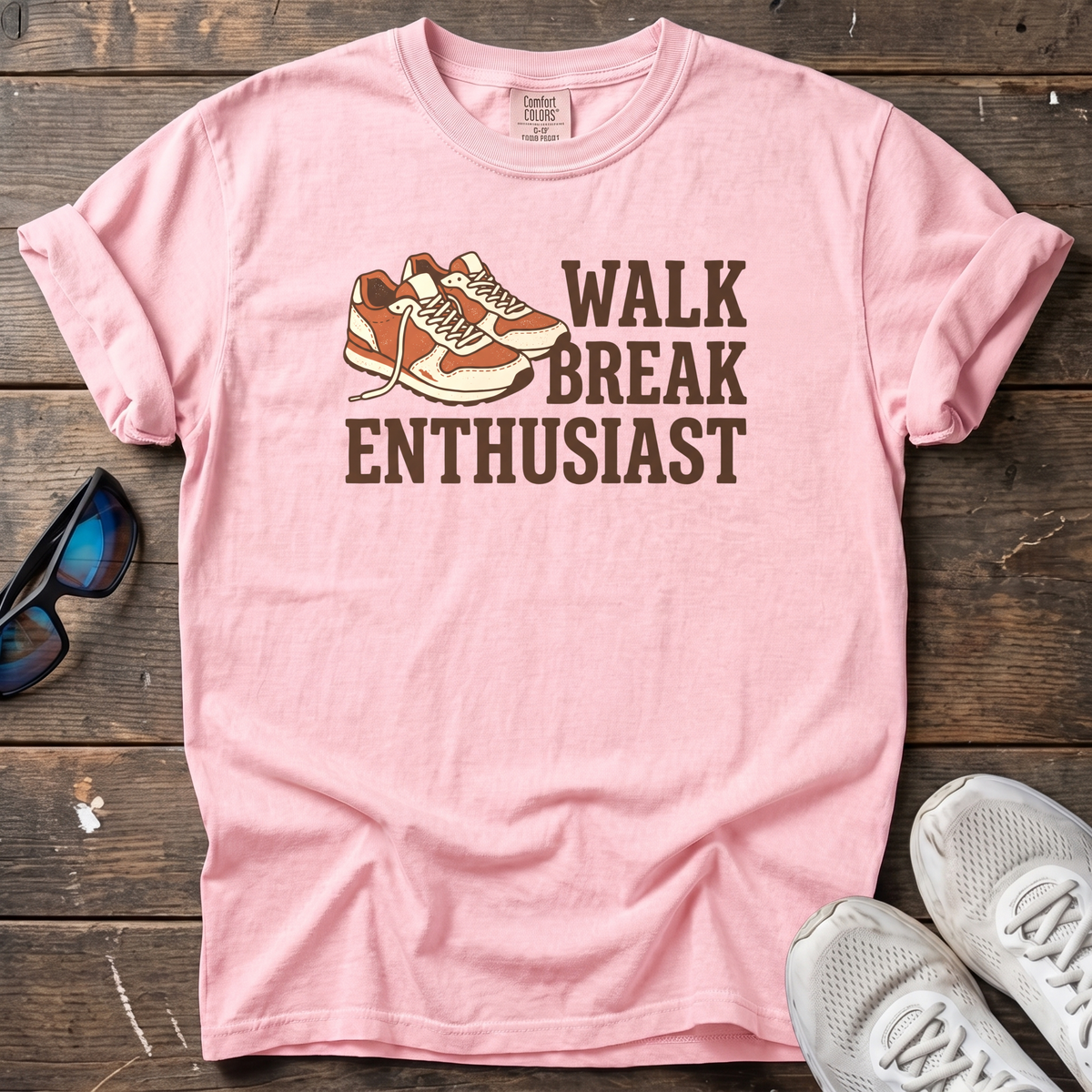 Walk Break Enthusiast Sneakers Tee — Blossom