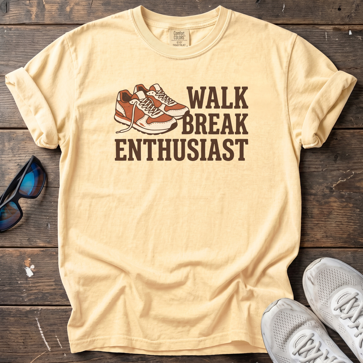 Walk Break Enthusiast Sneakers Tee — Butter