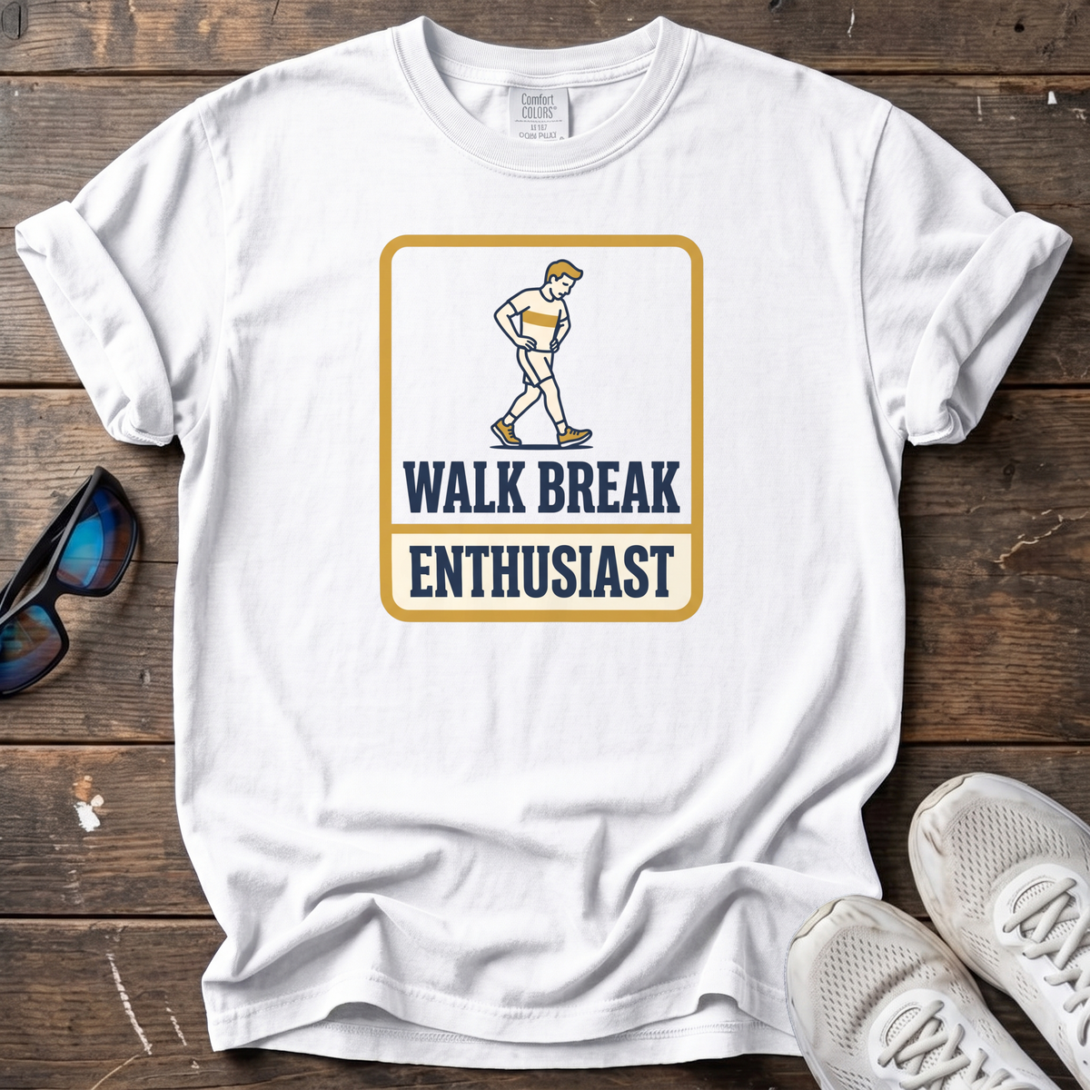 Walk Break Enthusiast Badge Tee — White