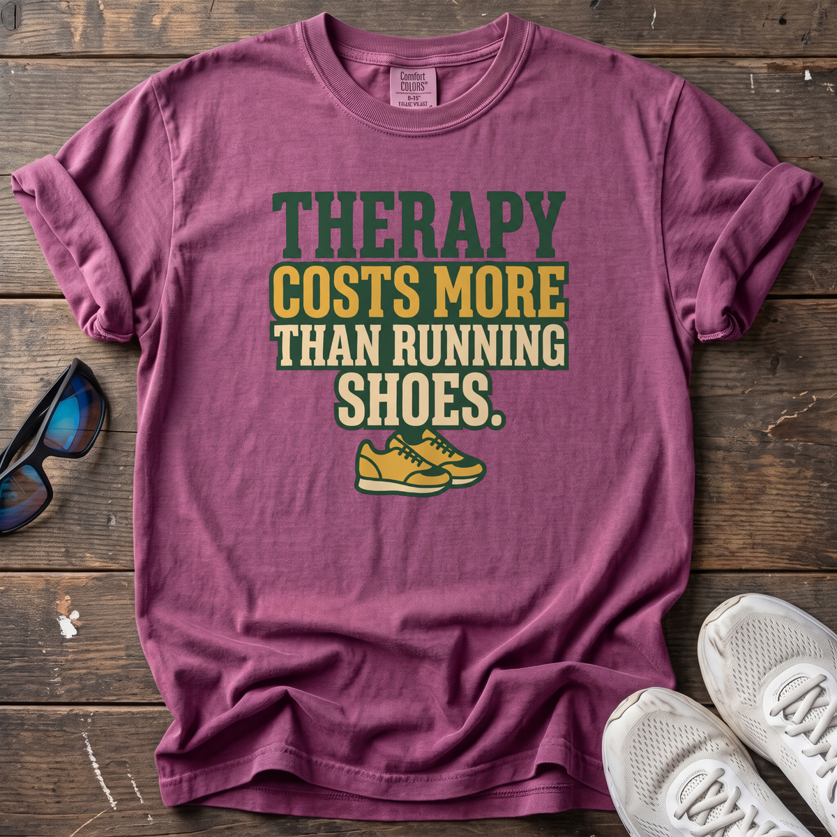 Therapy Costs More Tee — Berry