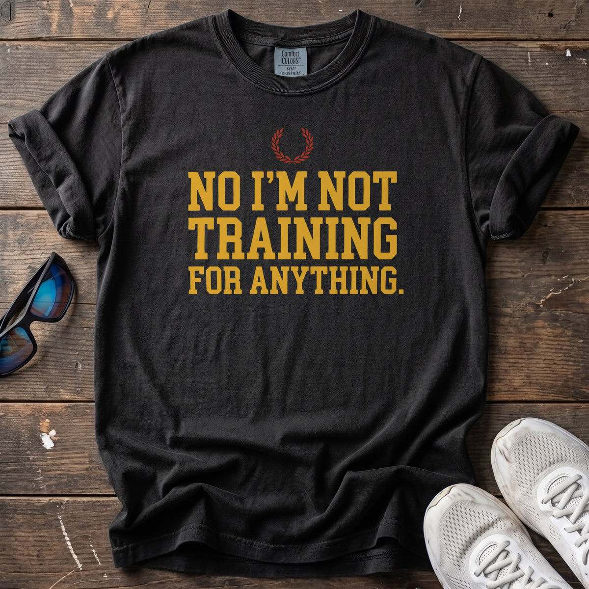 Not Training for Anything Tee — Black