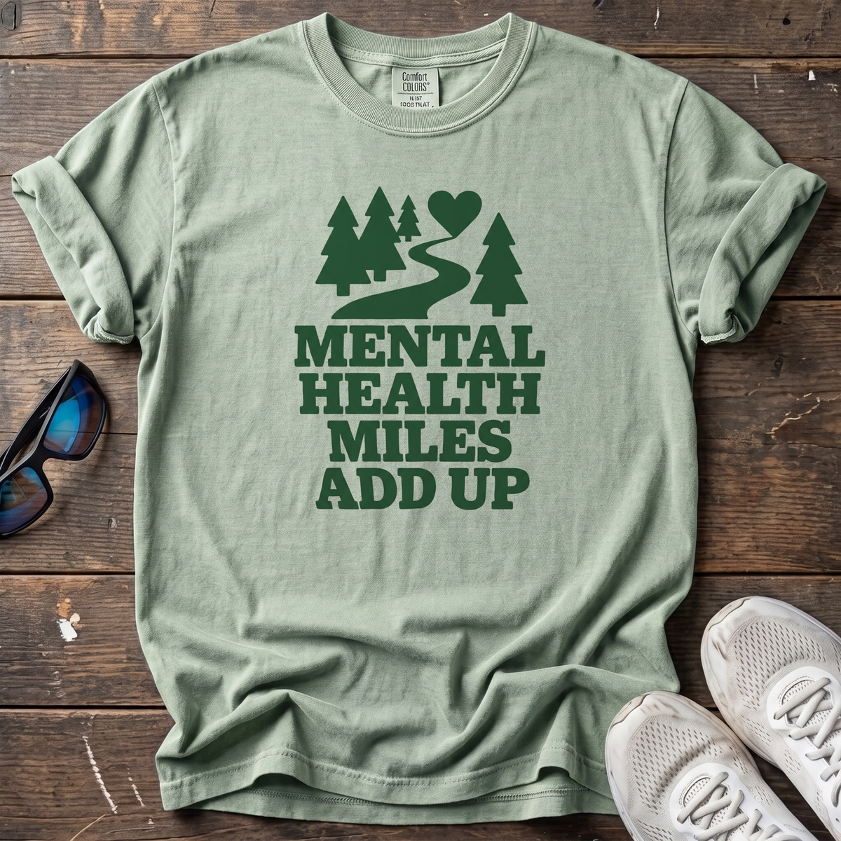 Mental Health Miles Tee — Bay