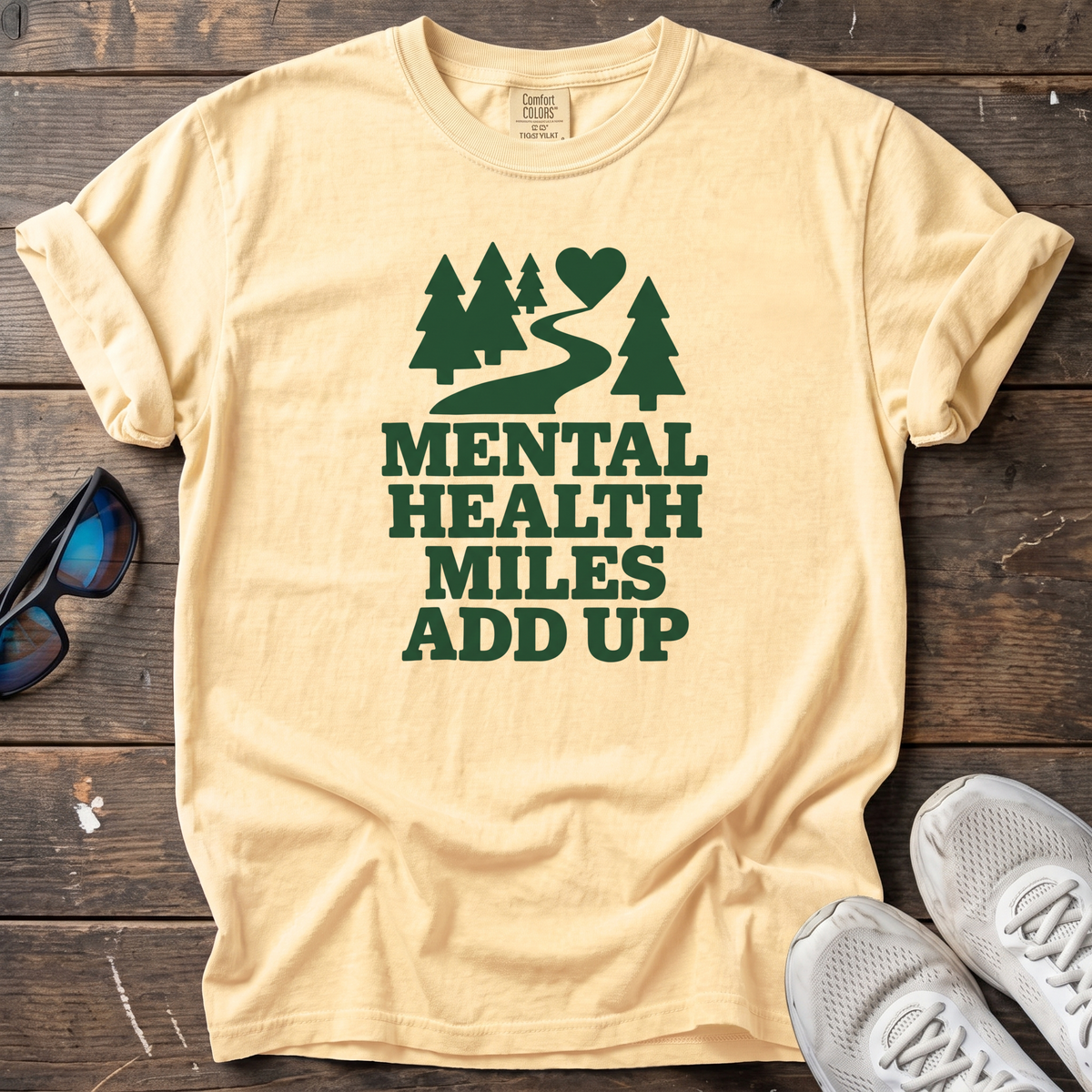 Mental Health Miles Tee — Butter