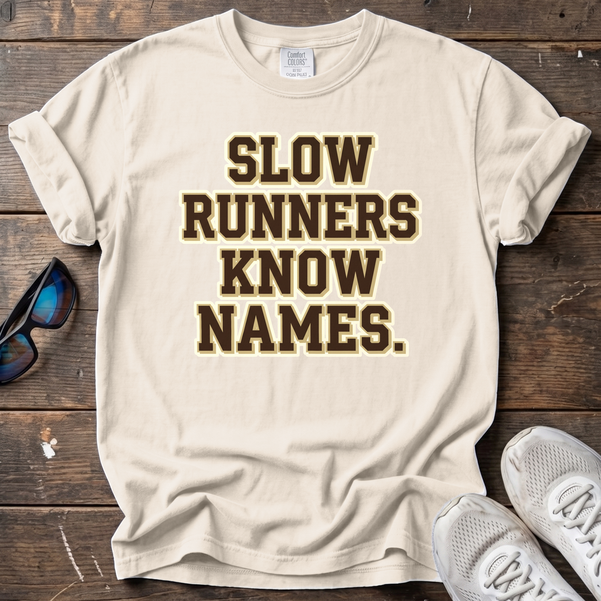 Slow Runners Know Names Tee — Ivory
