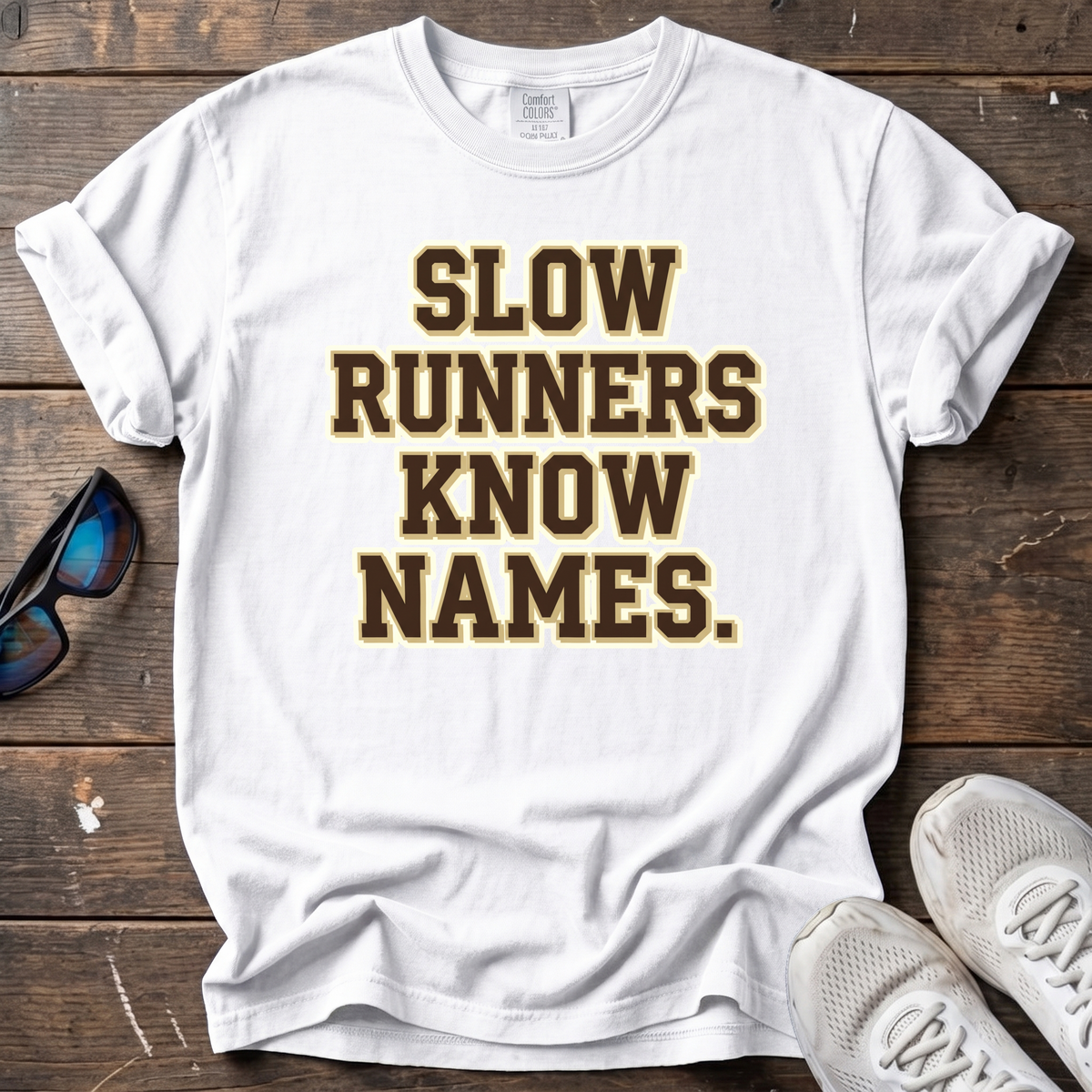 Slow Runners Know Names Tee — White