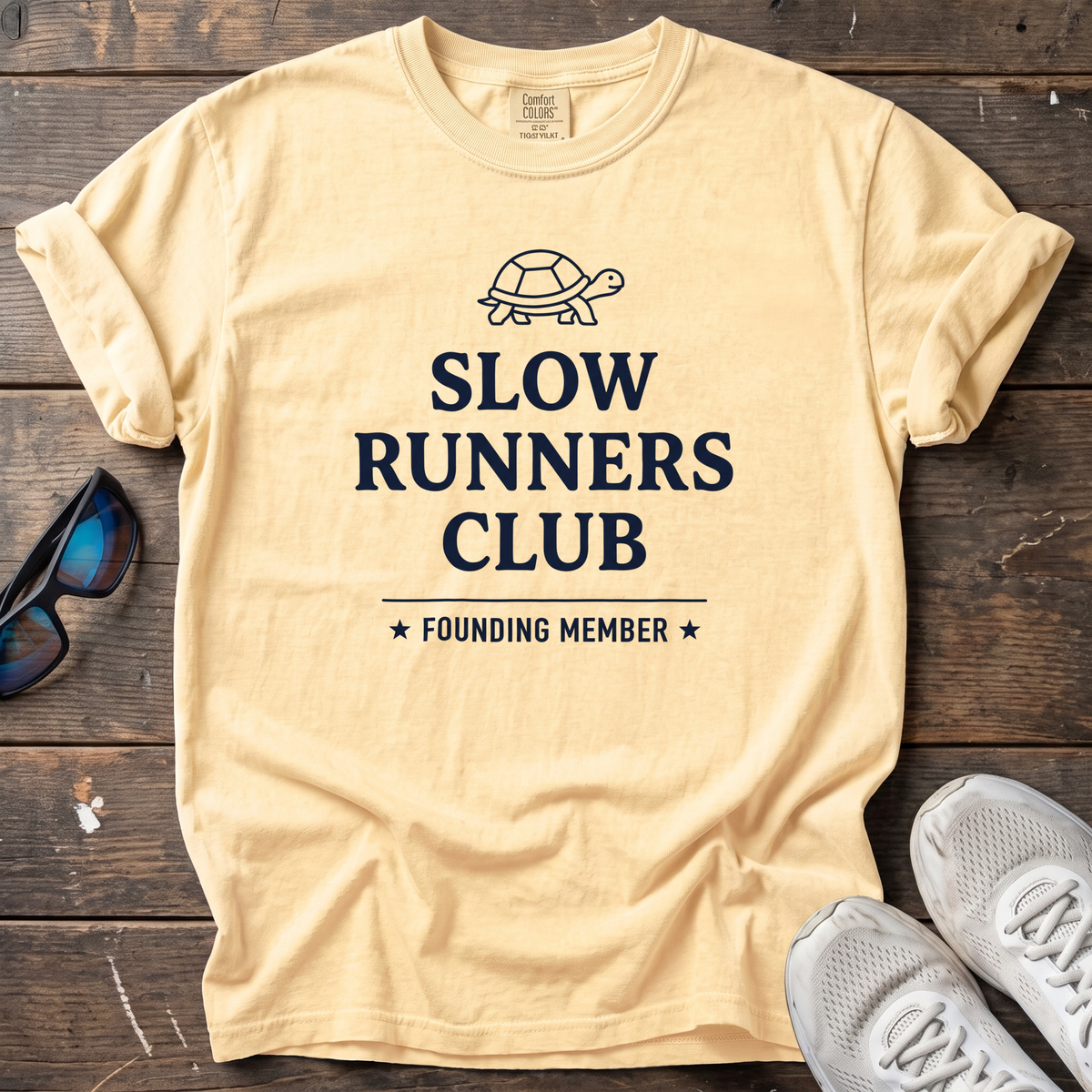 Slow Runners Club Founding Member Tee — Butter
