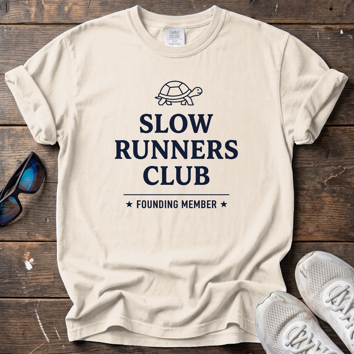 Slow Runners Club Founding Member Tee — Ivory