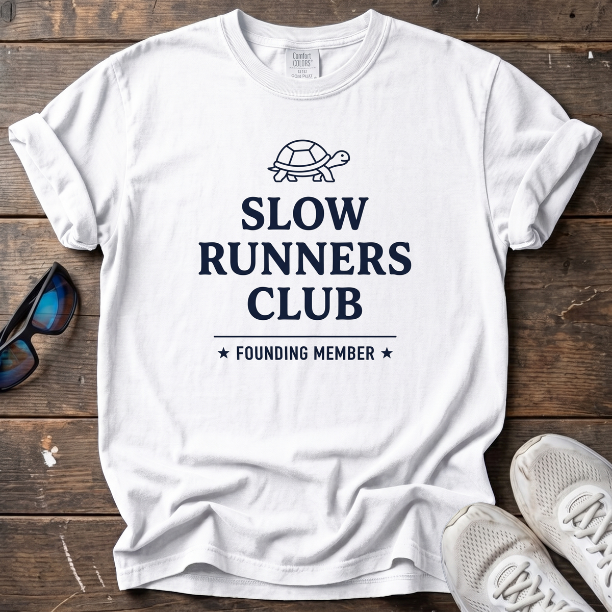 Slow Runners Club Founding Member Tee — White