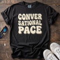 Conversational Pace Retro Tee — Black
