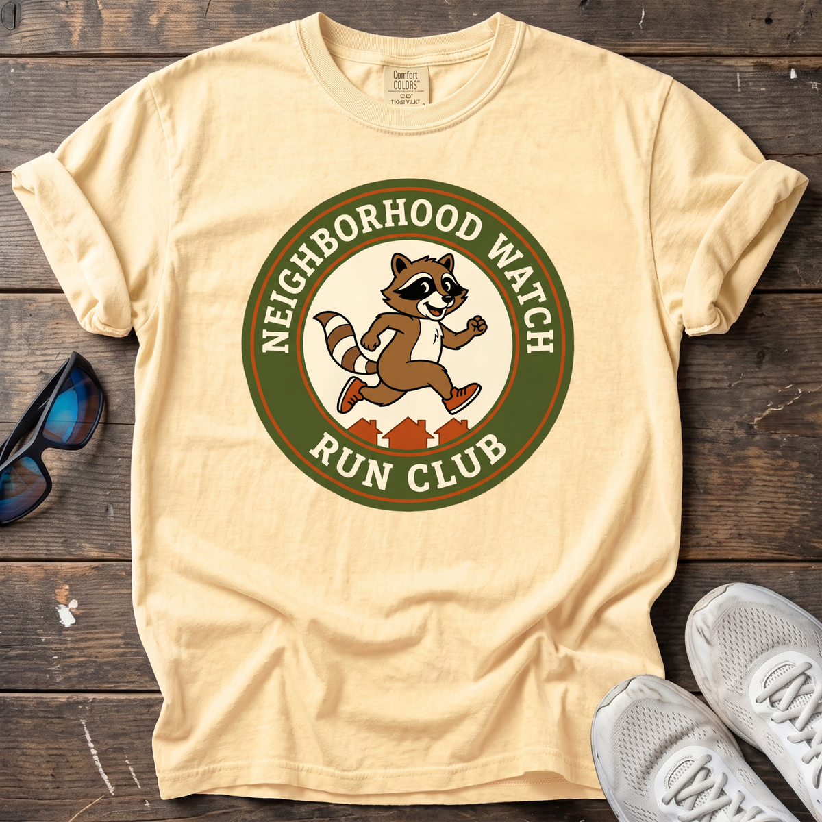 Neighborhood Watch Run Club Tee — Butter