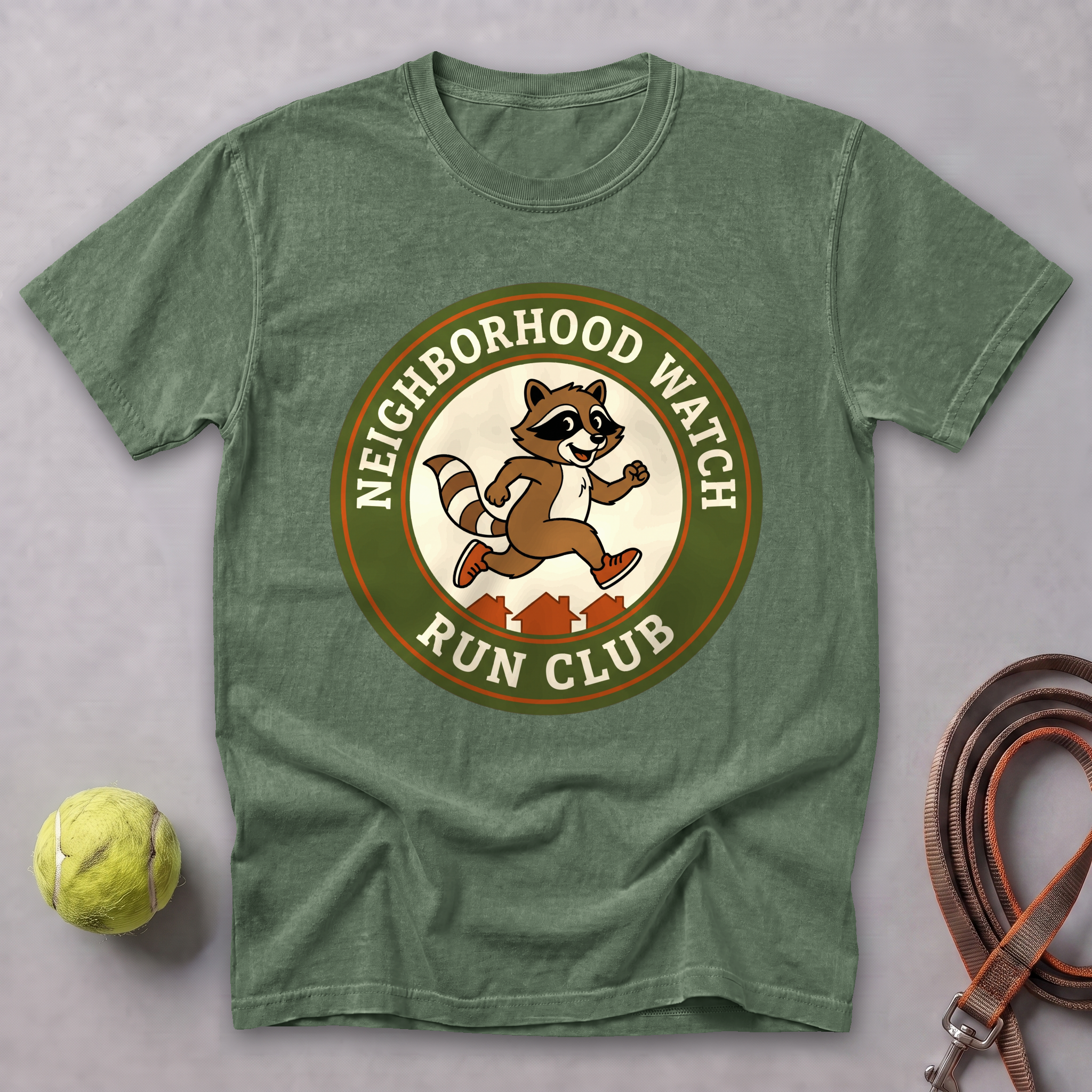 Neighborhood Watch Run Club Tee — Moss