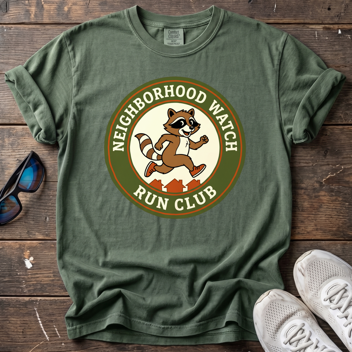 Neighborhood Watch Run Club Tee — Moss