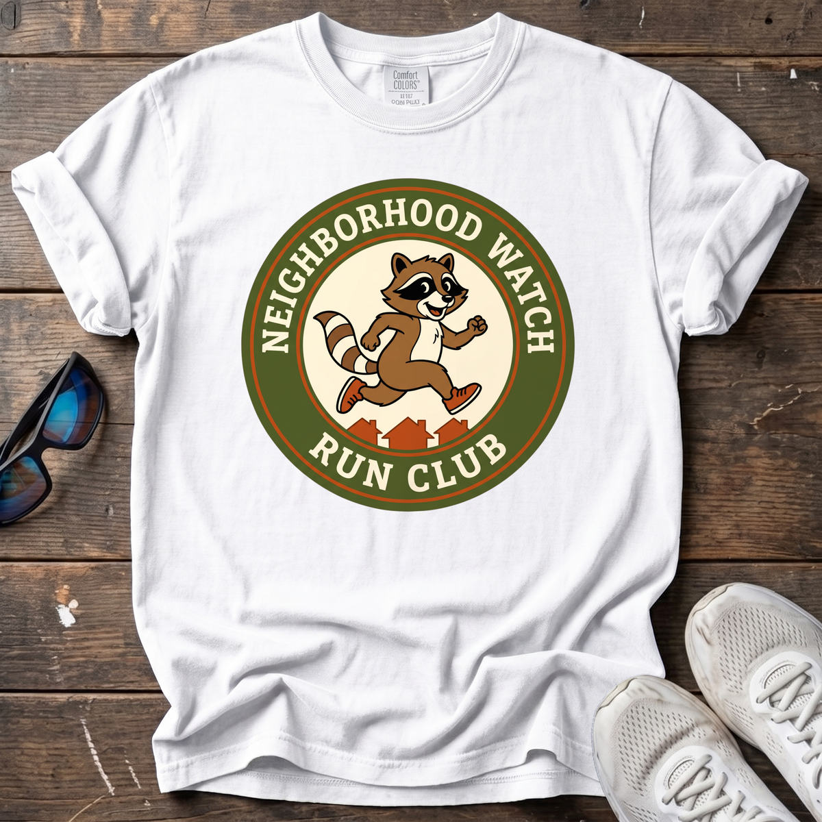Neighborhood Watch Run Club Tee — White