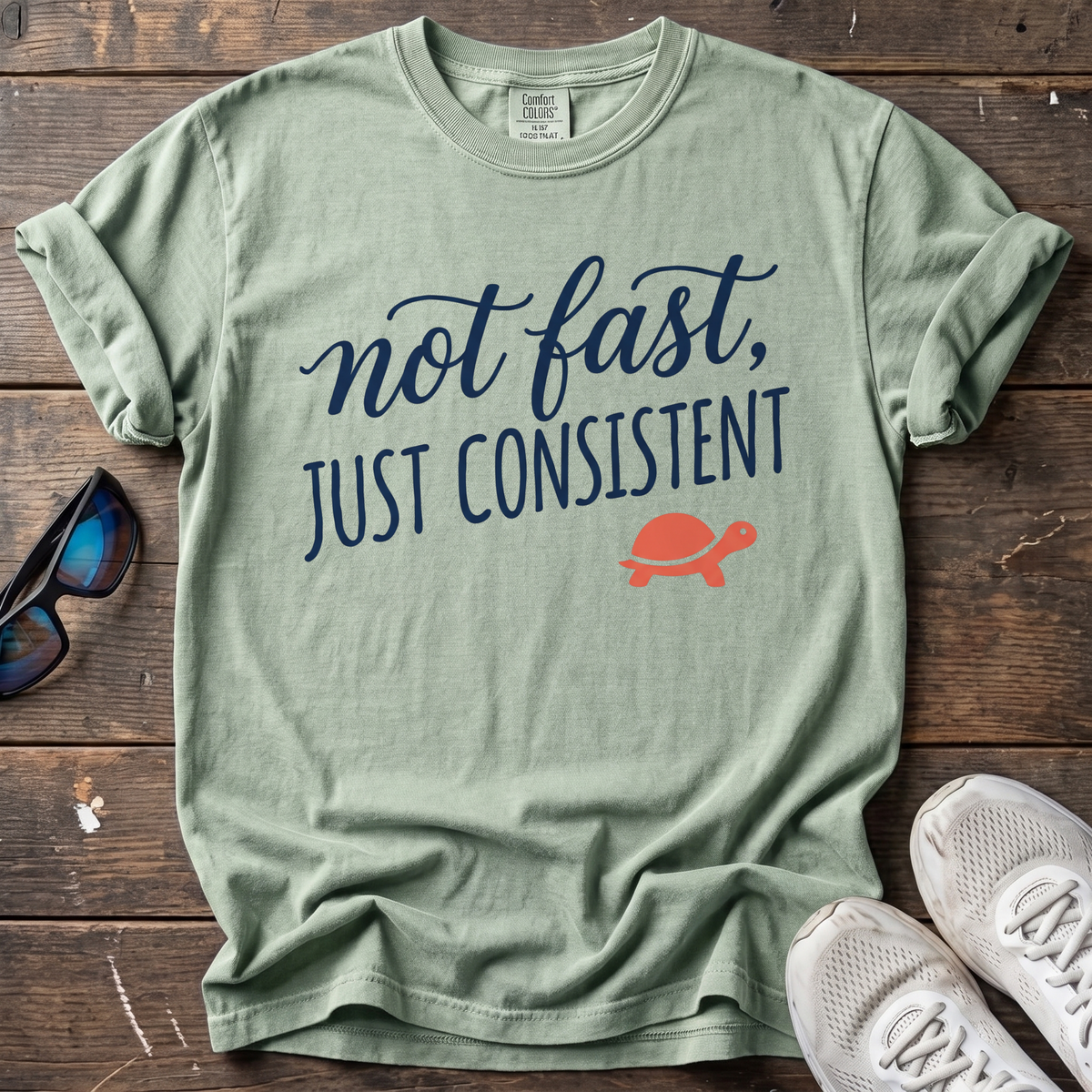 Not Fast, Just Consistent Tee — Bay