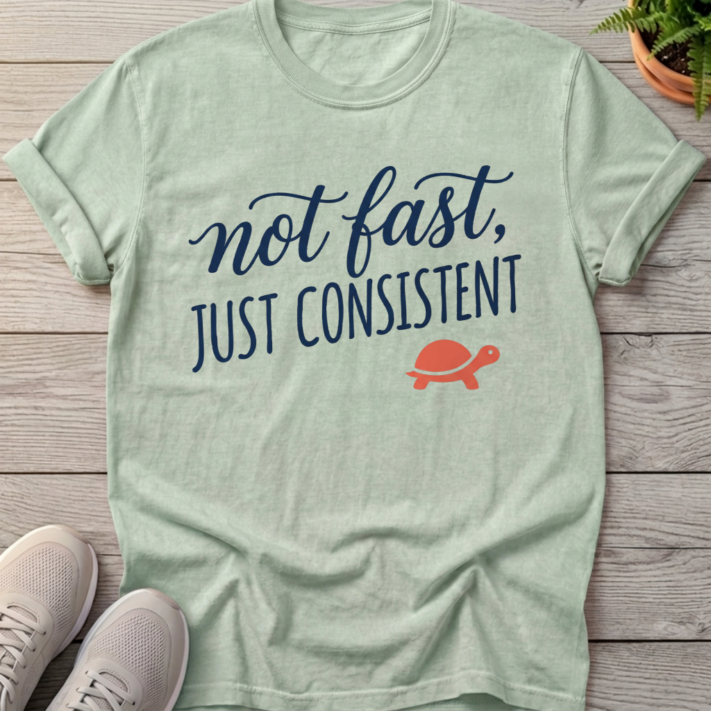 Not Fast, Just Consistent Tee — Bay