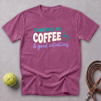 Coffee & Good Intentions Tee — Berry