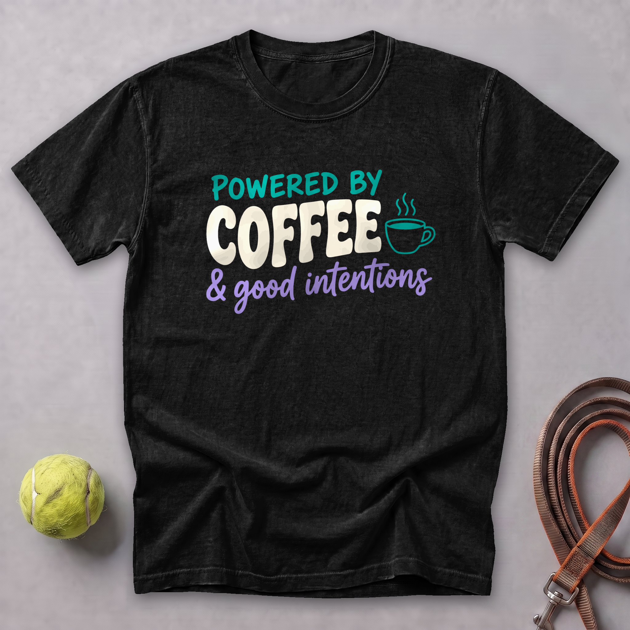 Coffee & Good Intentions Tee — Black