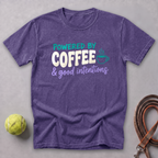 Coffee & Good Intentions Tee — Grape