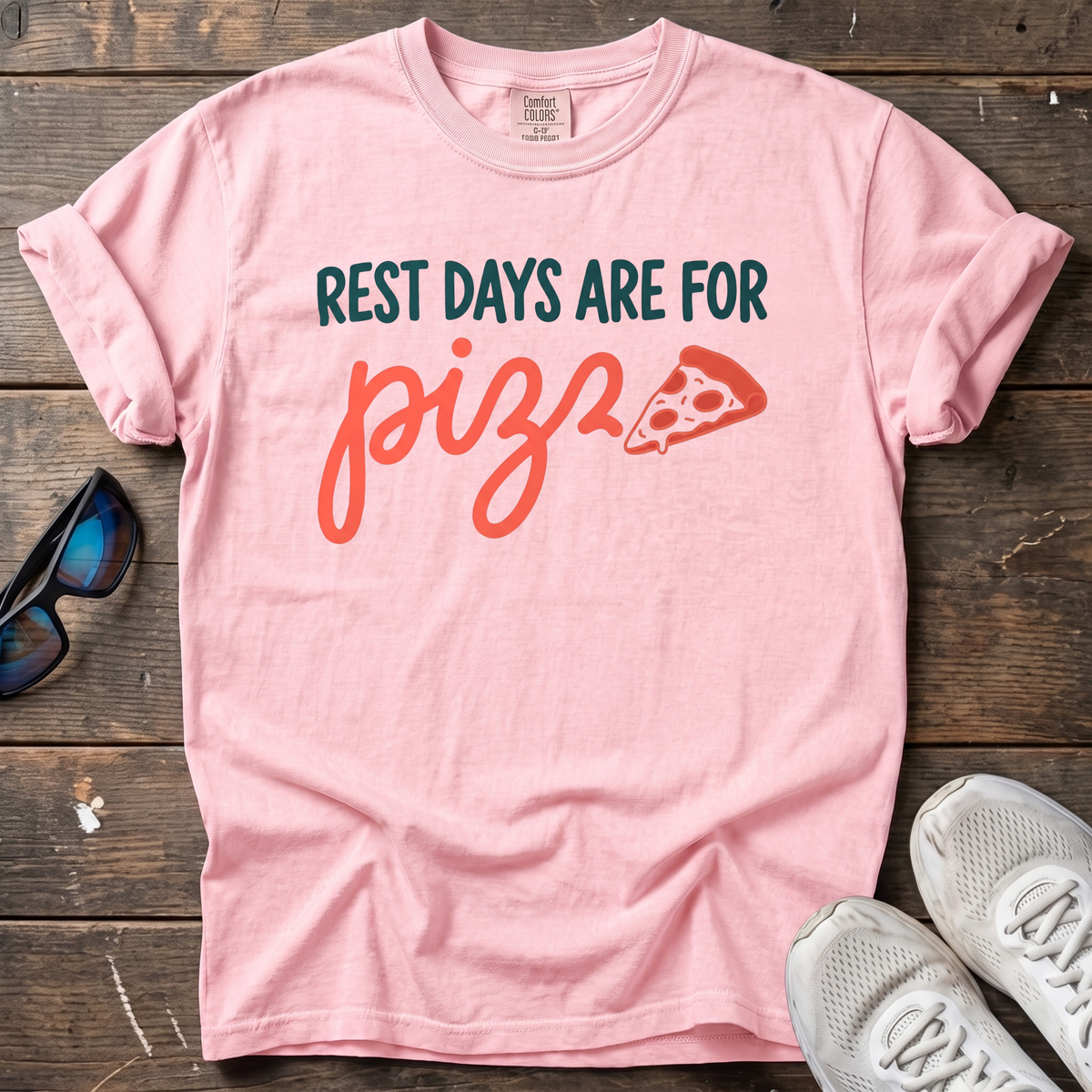 Rest Days Are For Pizza Tee — Blossom