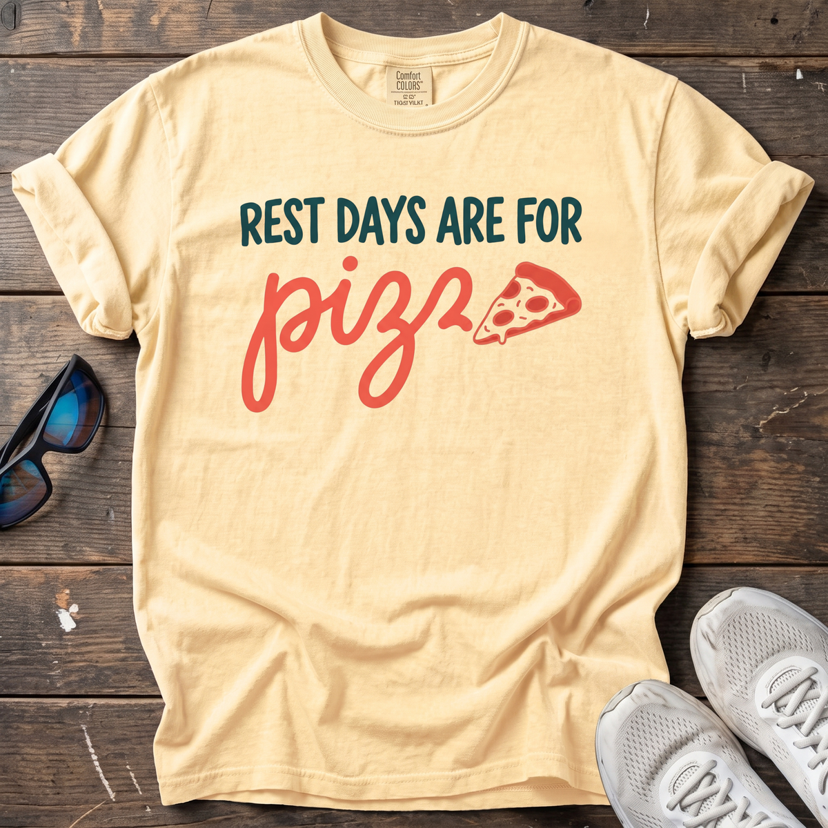 Rest Days Are For Pizza Tee — Butter