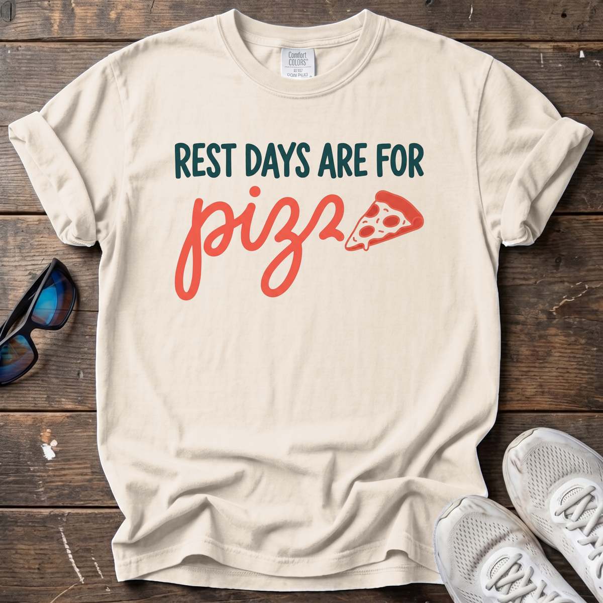 Rest Days Are For Pizza Tee — Ivory