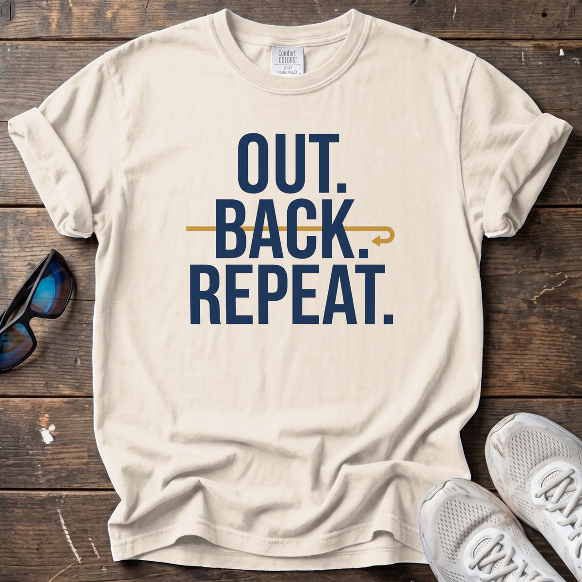 Out Back Repeat Tee — Ivory