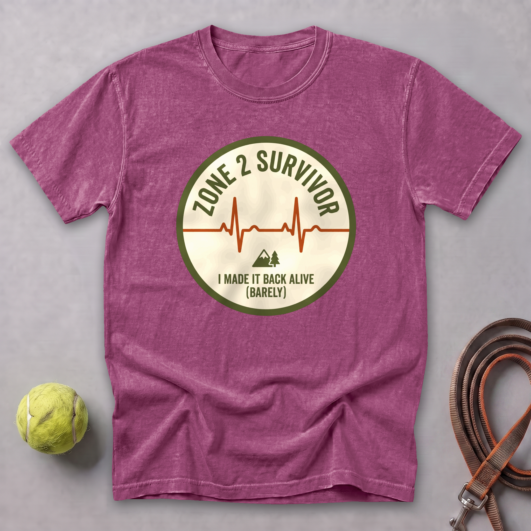 Zone 2 Survivor Tee — Berry
