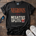 Negronis and Negative Splits Tee — Black