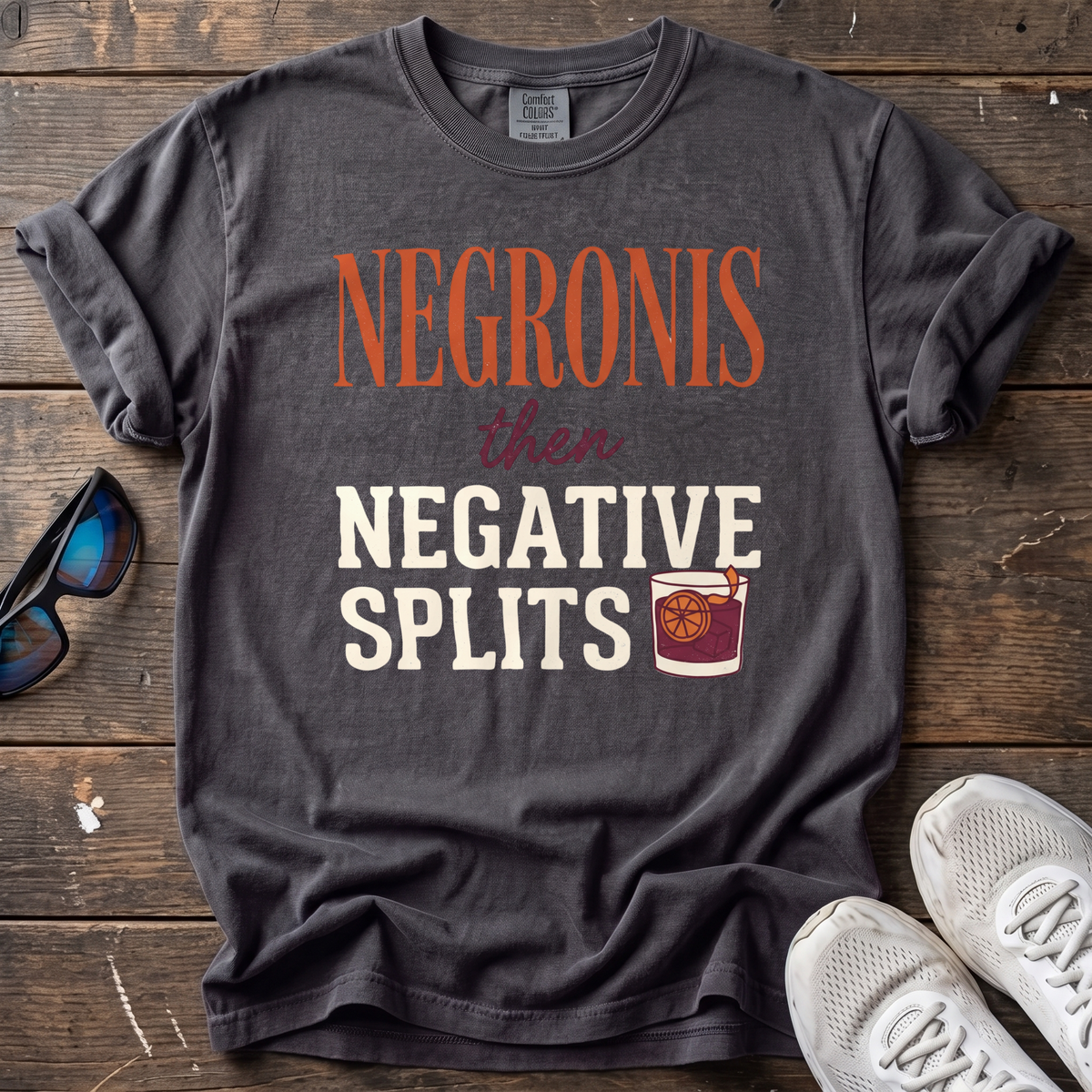 Negronis and Negative Splits Tee — Graphite