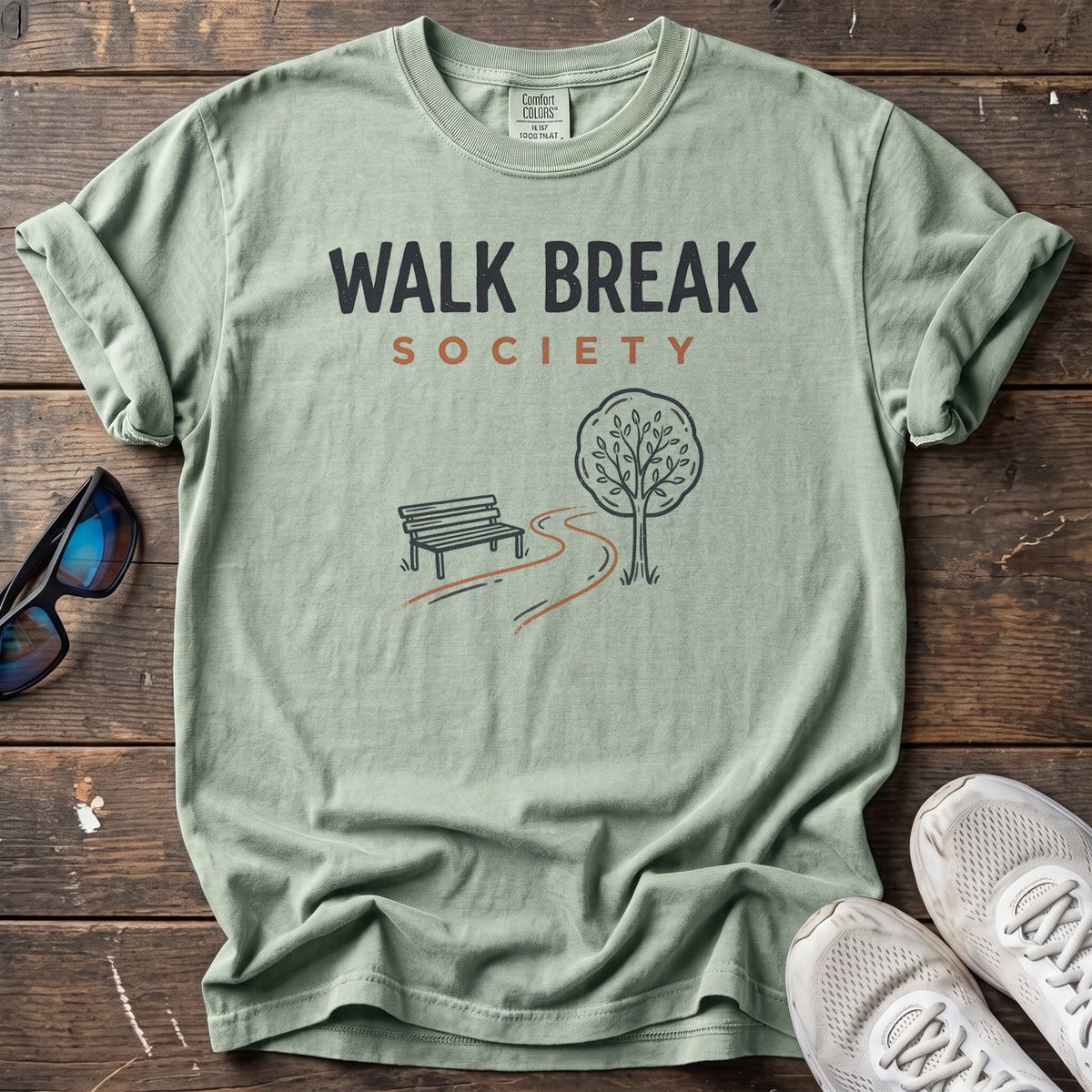 Walk Break Society Tee — Bay