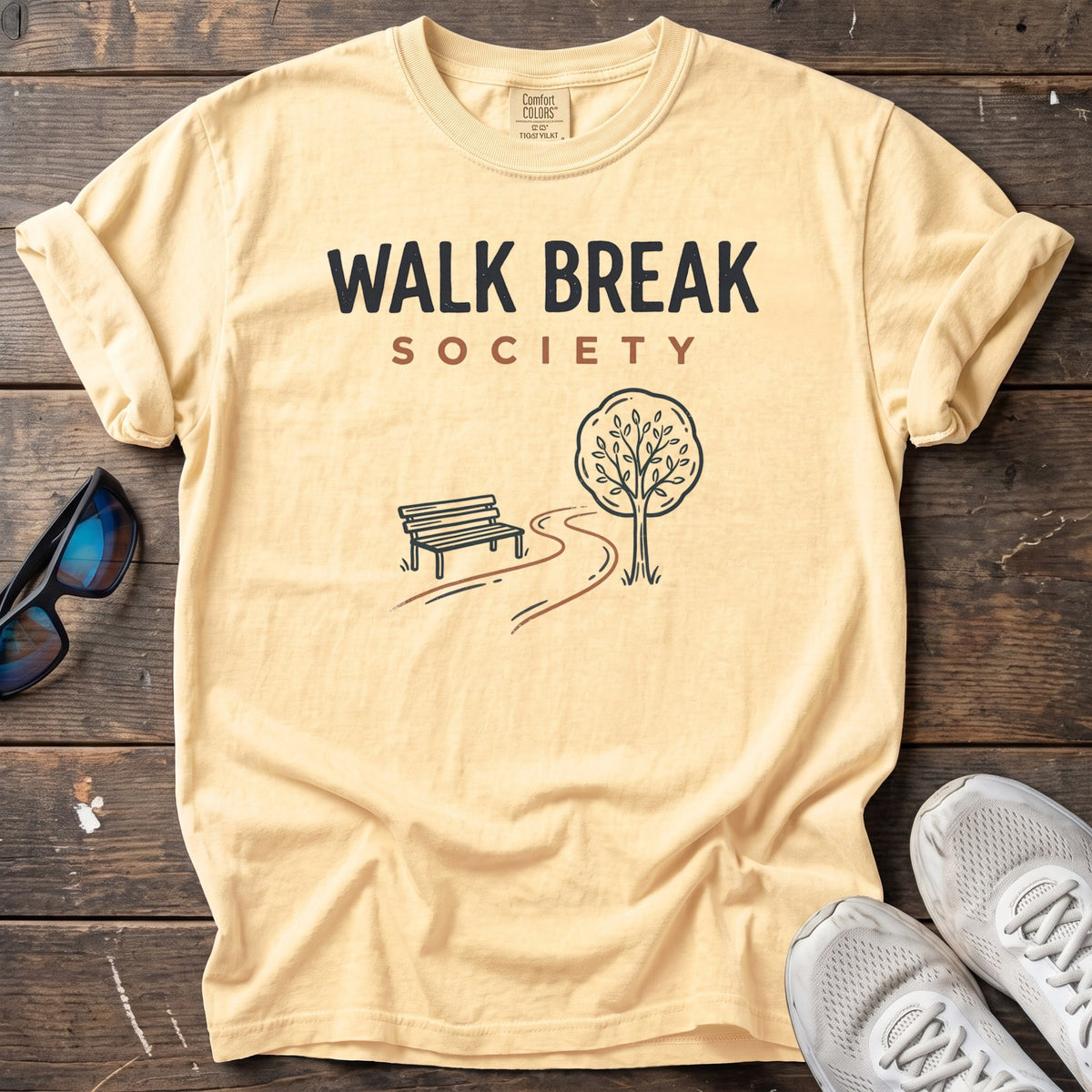 Walk Break Society Tee — Butter