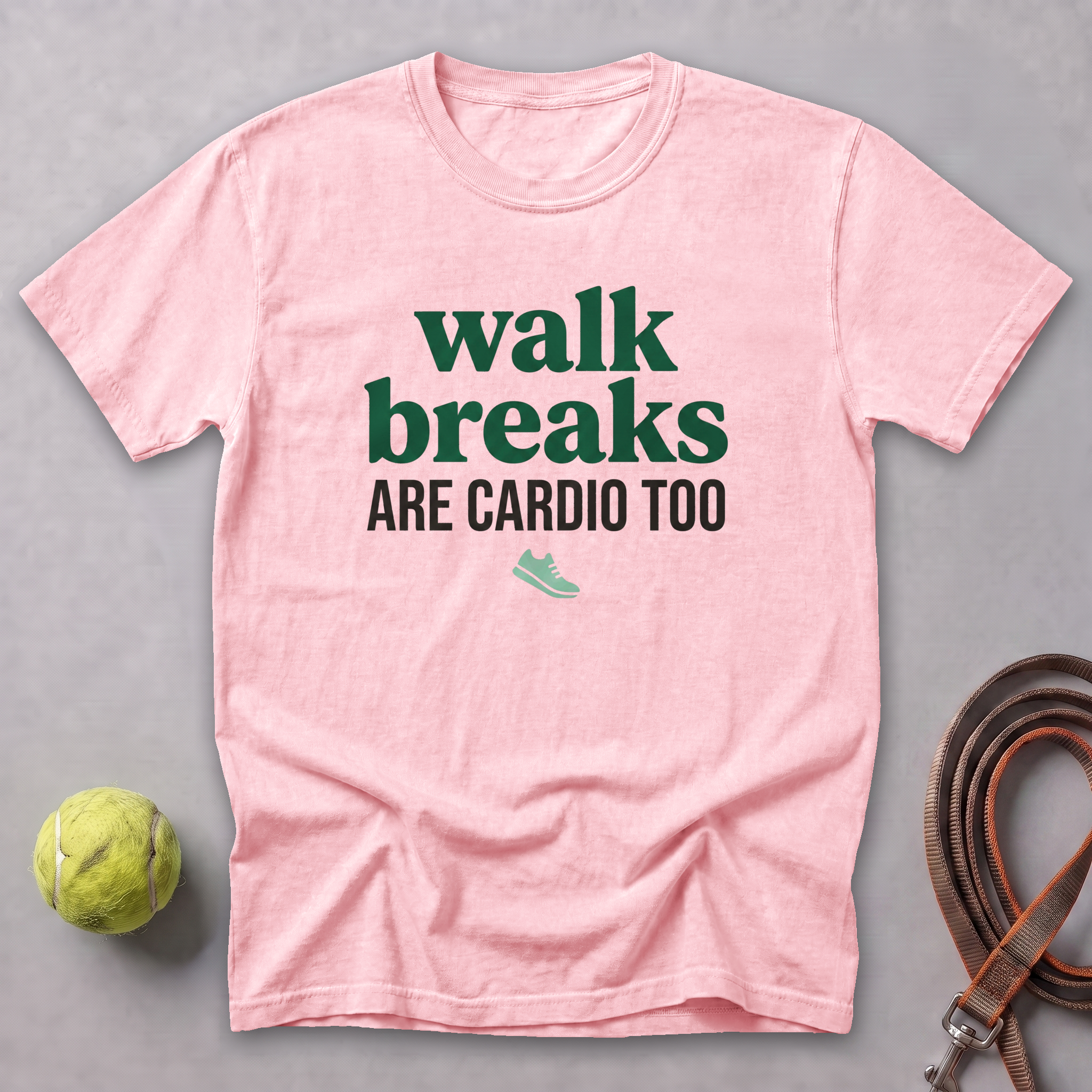 Walk Breaks Are Cardio Bold Tee — Blossom