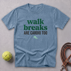 Walk Breaks Are Cardio Bold Tee — Blue Jean