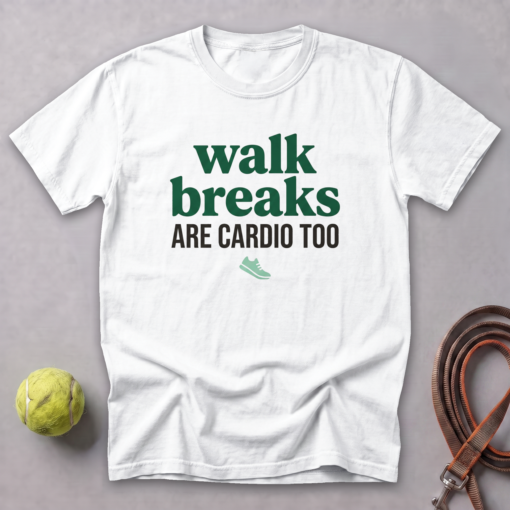 Walk Breaks Are Cardio Bold Tee — White