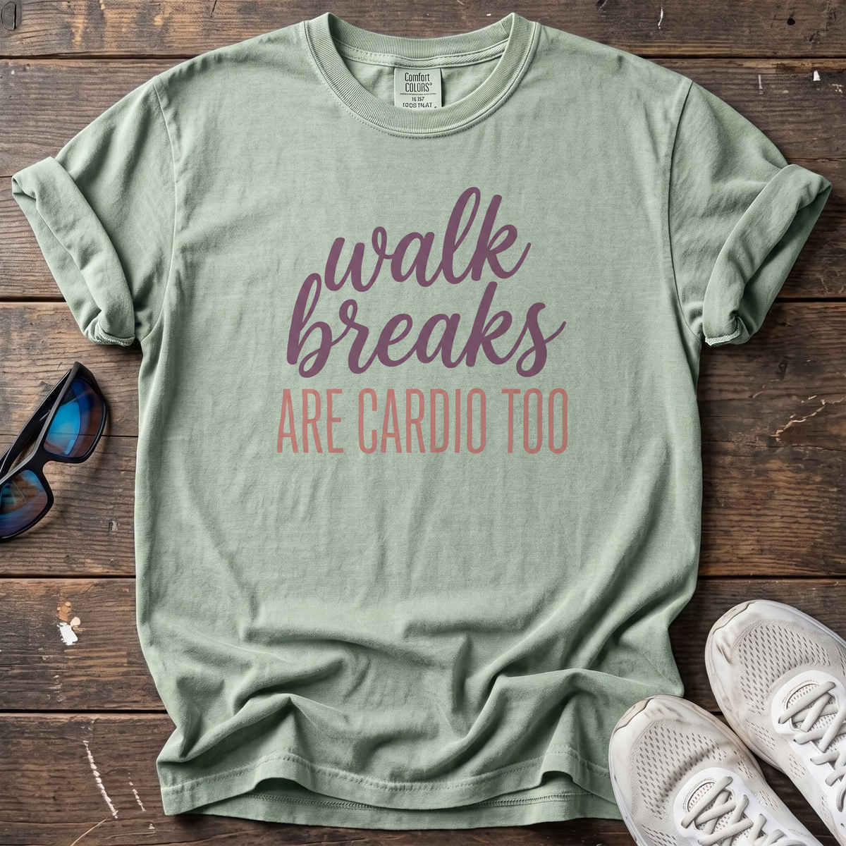 Walk Breaks Are Cardio Elegant Tee — Bay