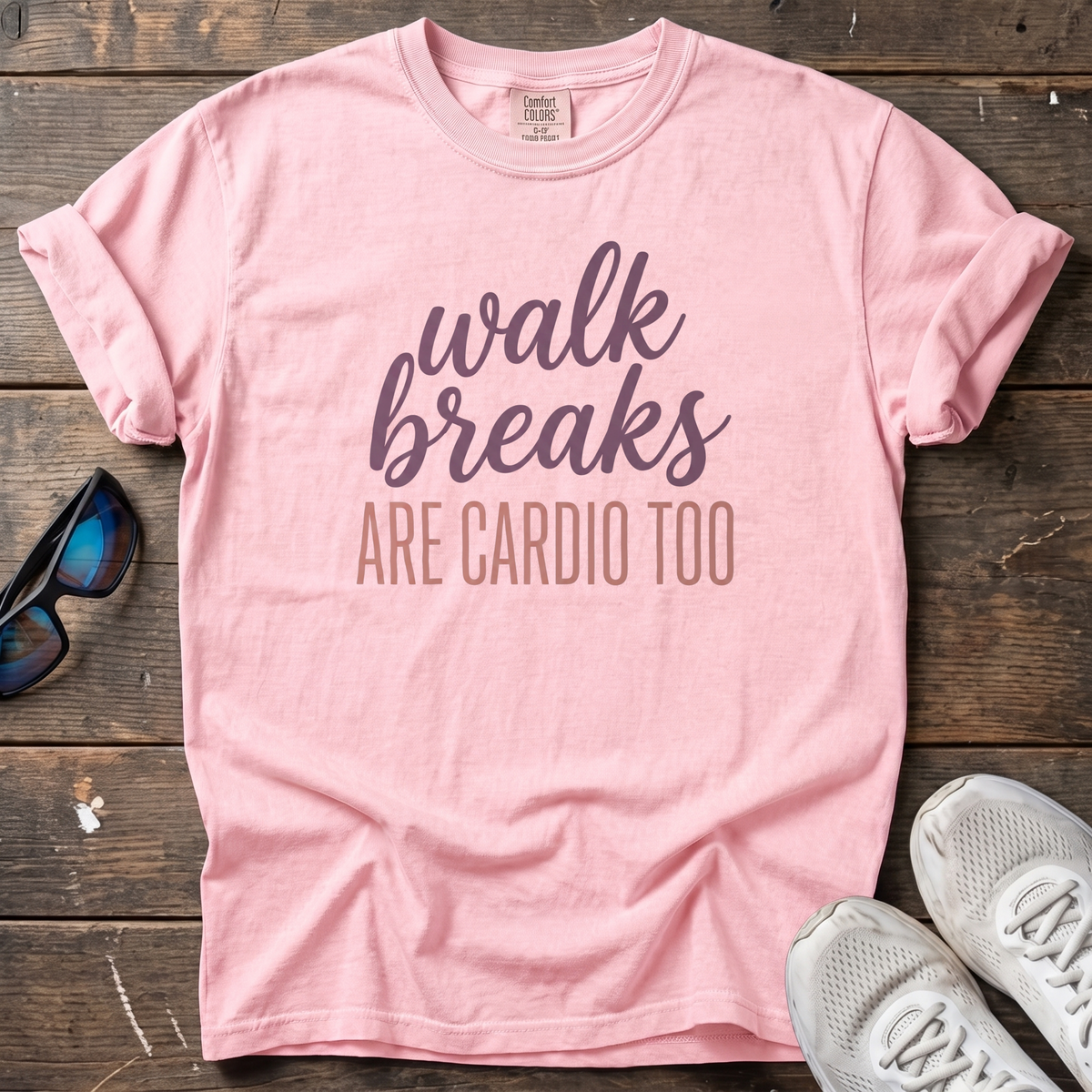 Walk Breaks Are Cardio Elegant Tee — Blossom