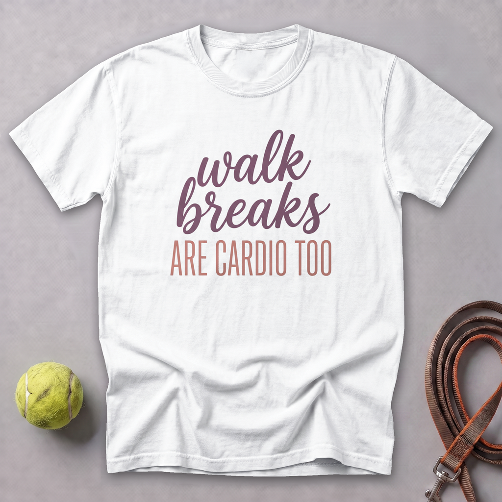Walk Breaks Are Cardio Elegant Tee — White