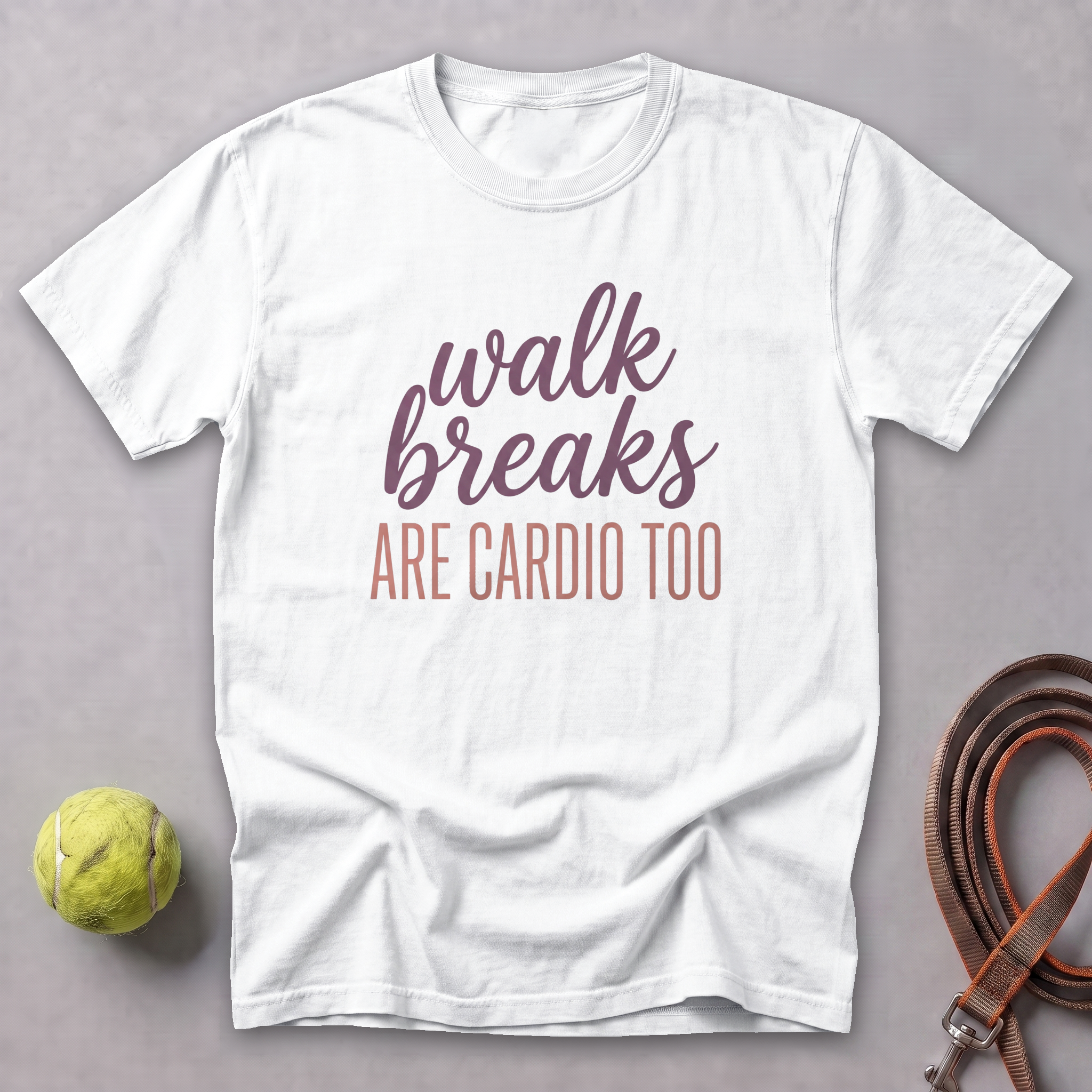 Walk Breaks Are Cardio Elegant Tee — White