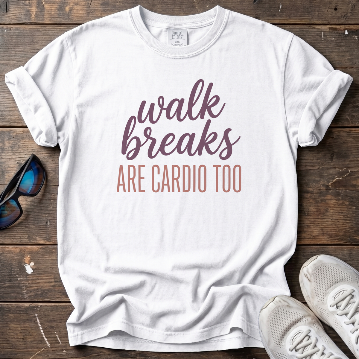 Walk Breaks Are Cardio Elegant Tee — White