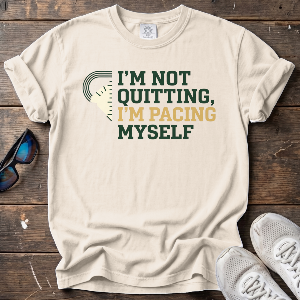 Pacing not Quitting Tee — Ivory