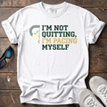 Pacing not Quitting Tee — White