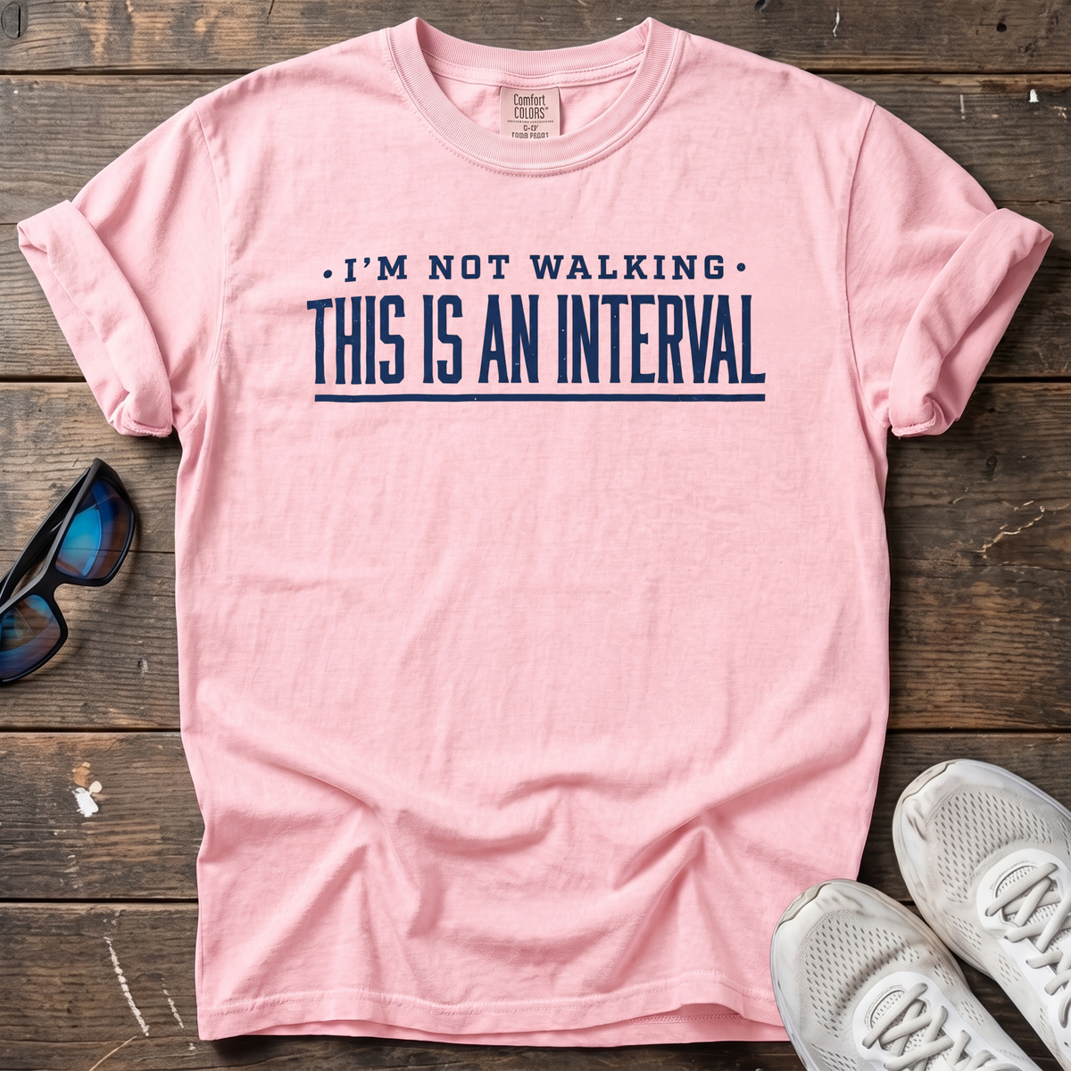 I'm Not Walking Underline Tee — Blossom