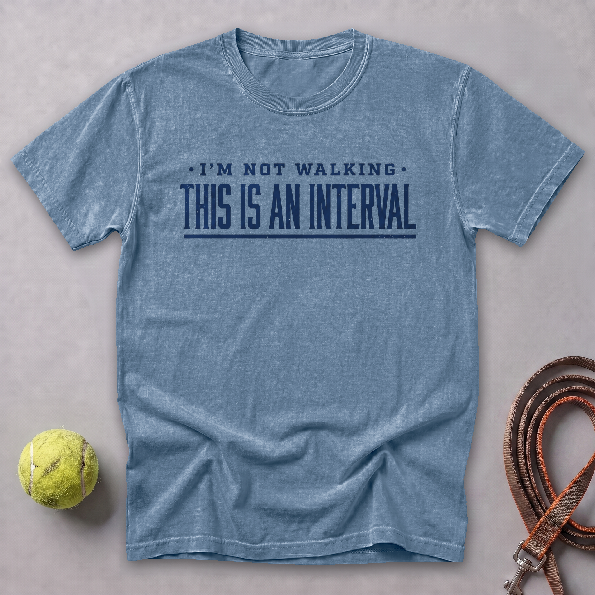 Walk Breaks Are Cardio Text Tee Tee — Blue Jean
