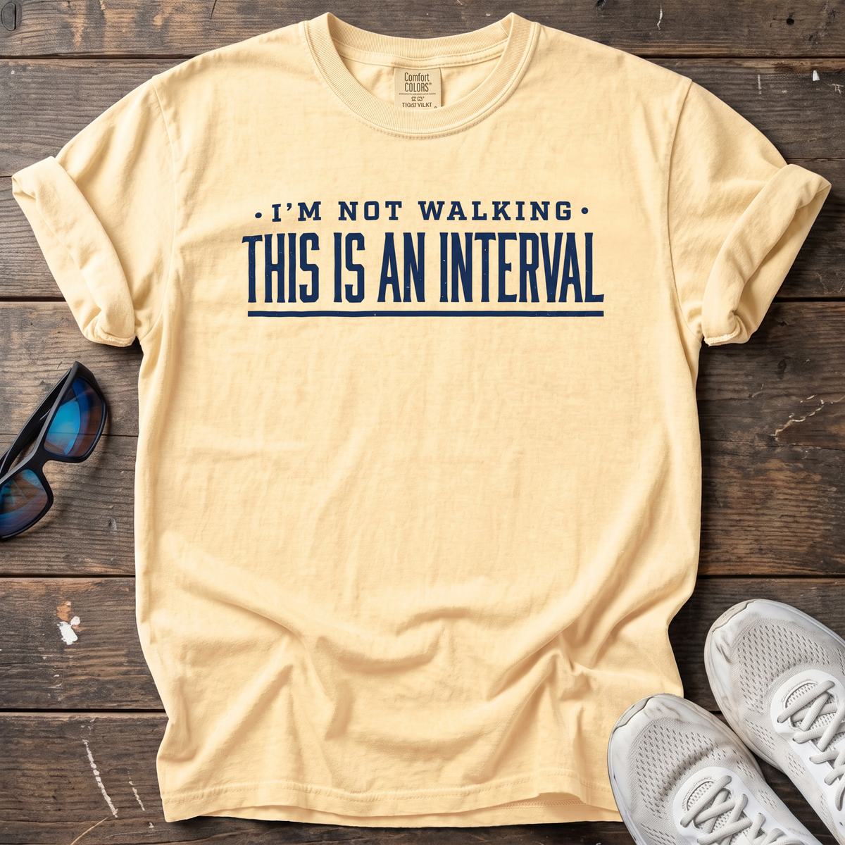 I'm Not Walking Underline Tee — Butter
