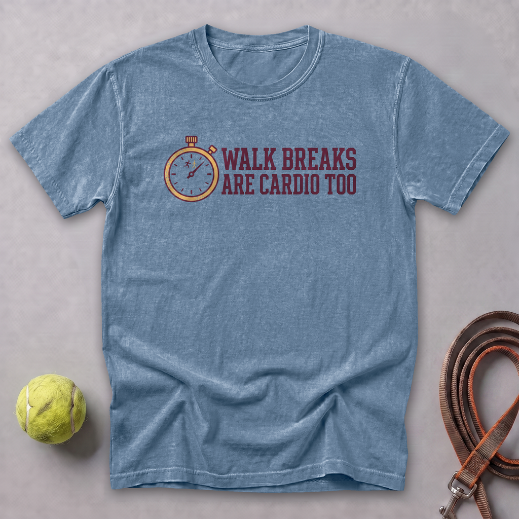 Walk Breaks Are Cardio Watch Tee — Blue Jean