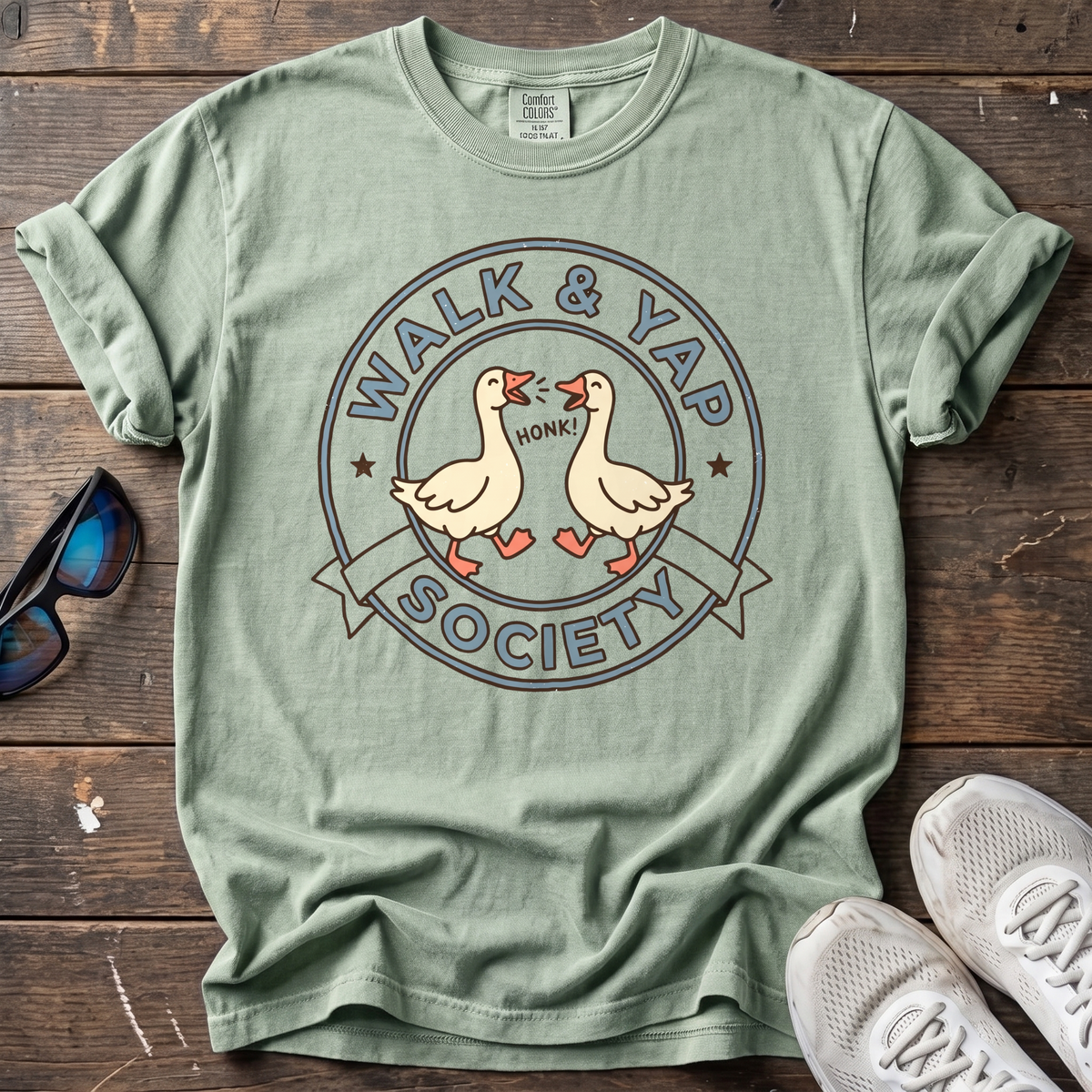 Walk & Yap Geese Tee — Bay