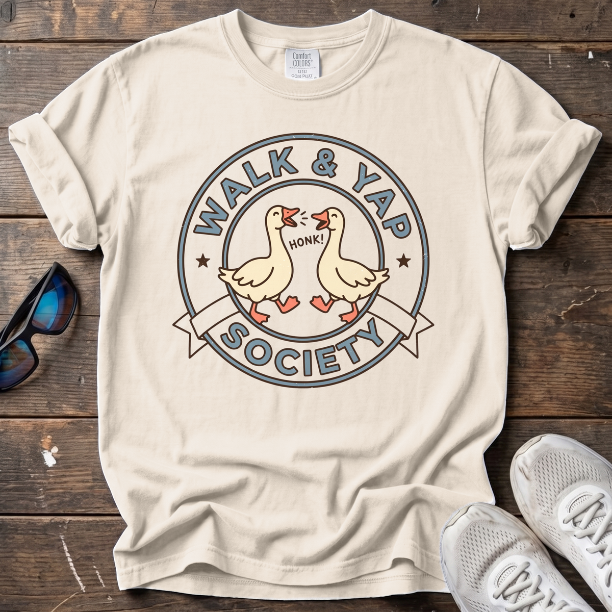 Walk & Yap Geese Tee — Ivory