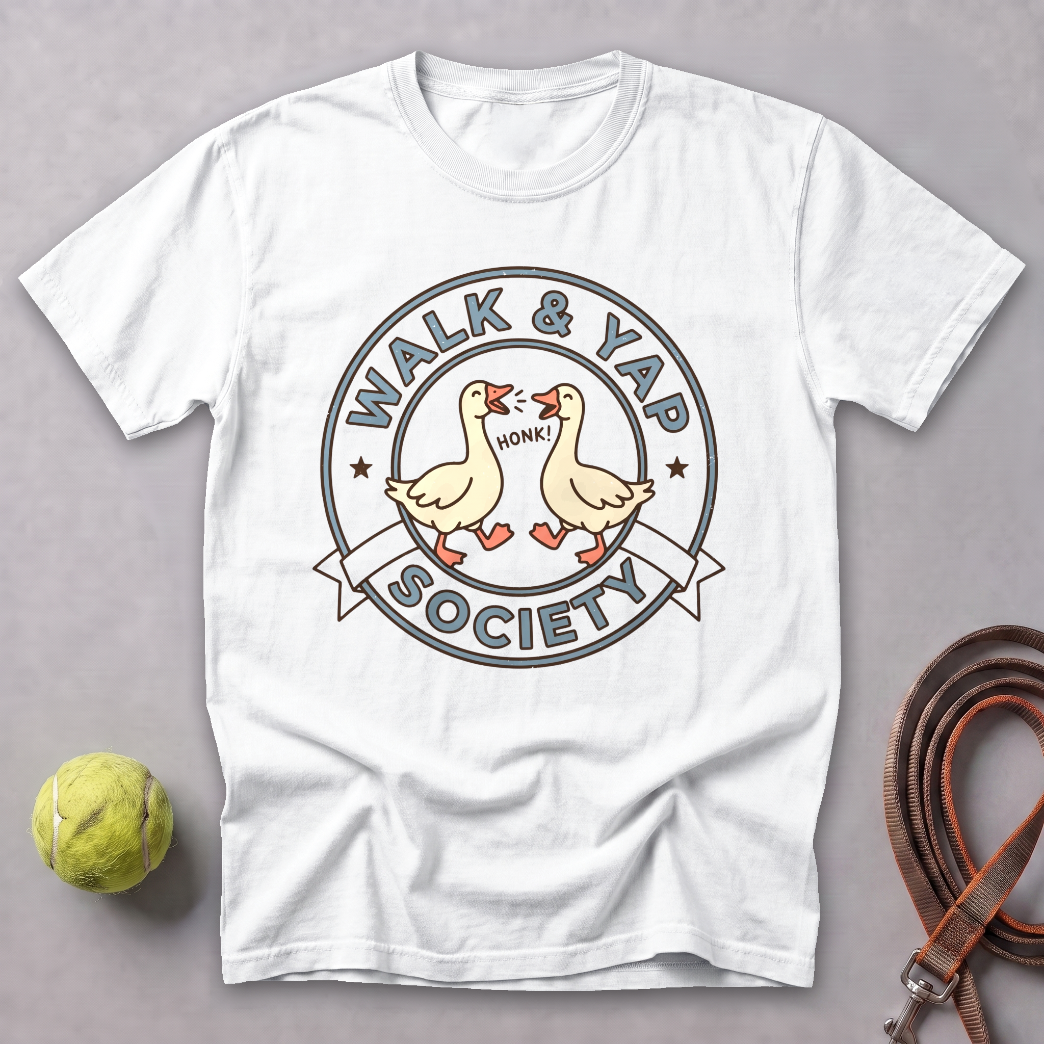 Walk & Yap Geese Tee — White