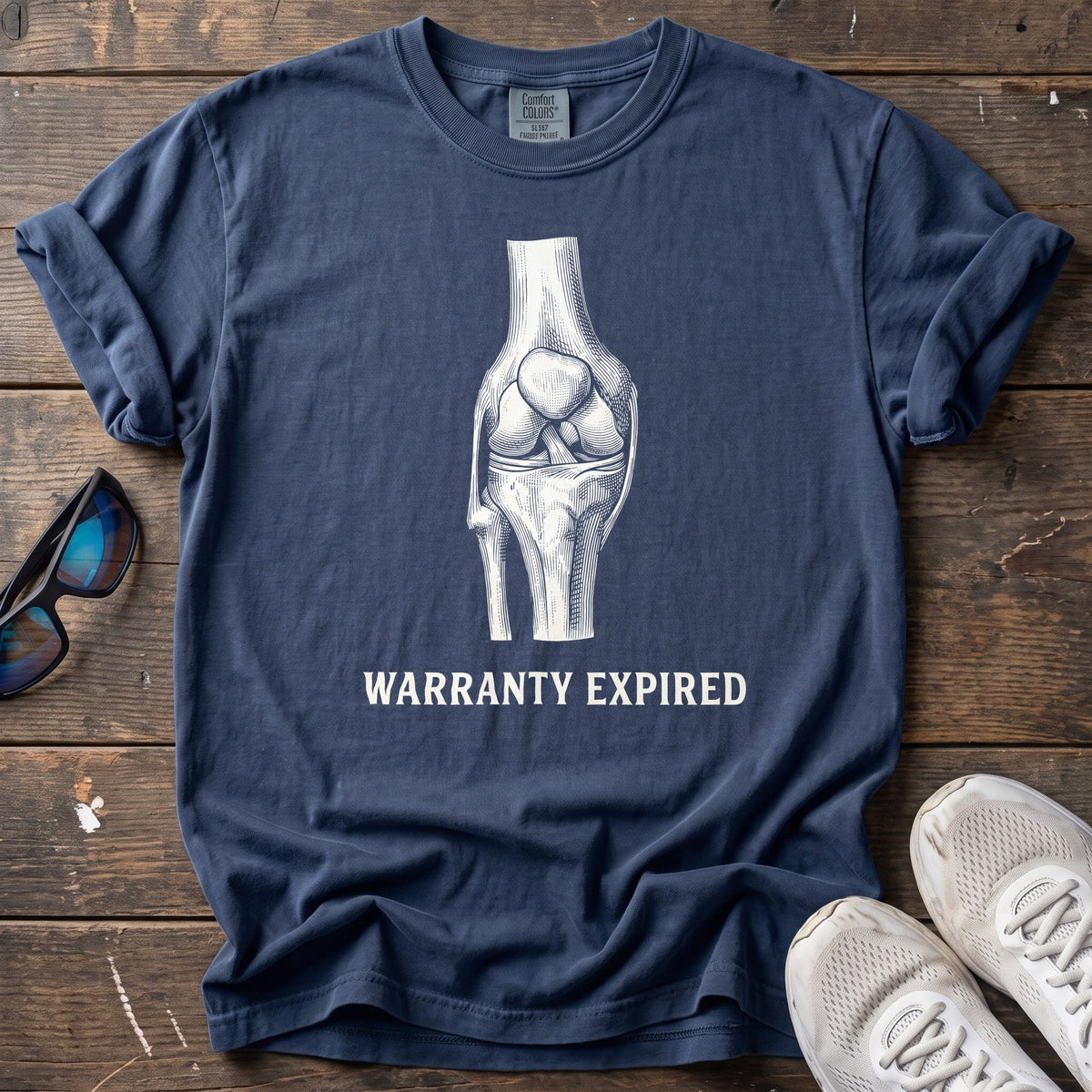 Warranty Expired Tee — True Navy