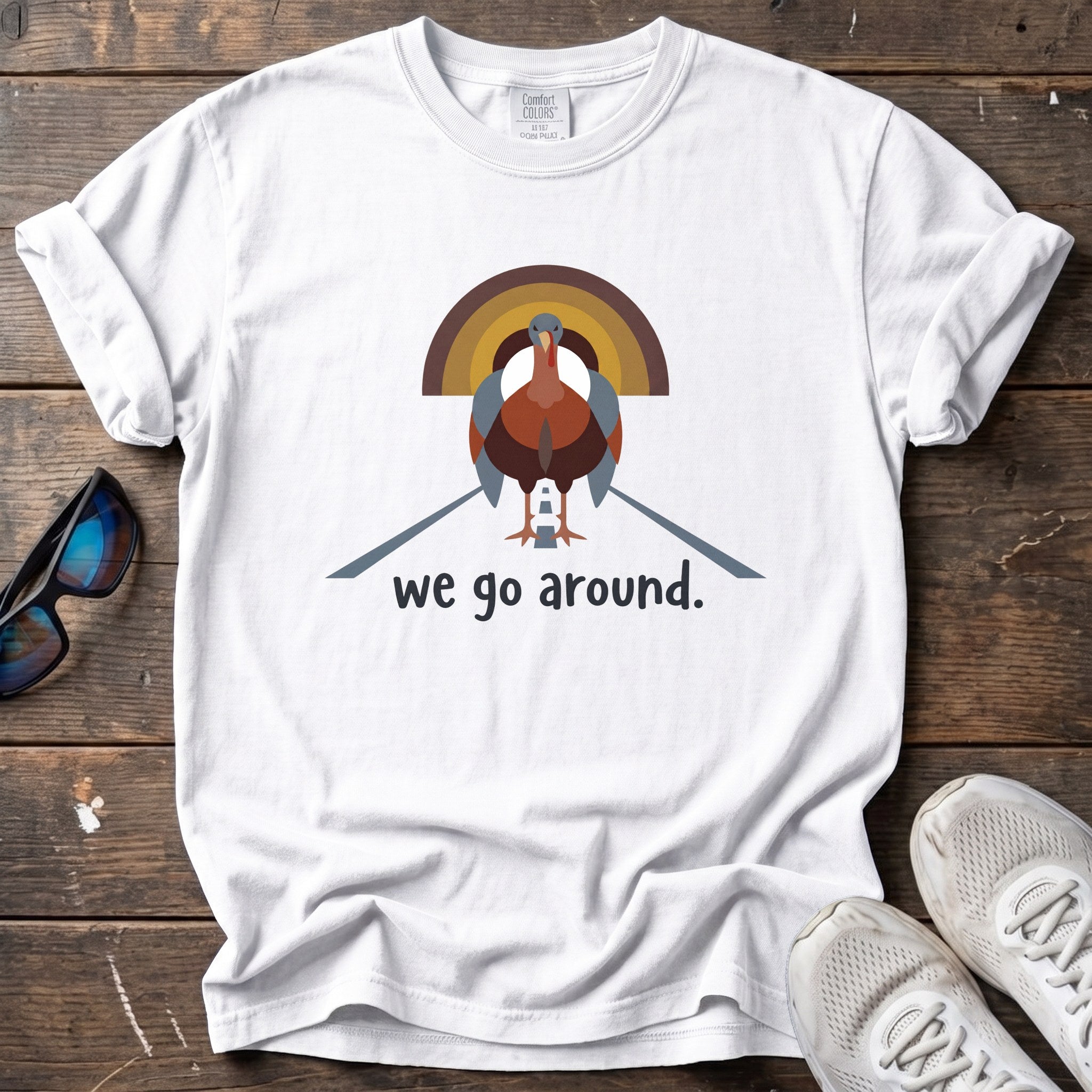We Go Around Tee — White